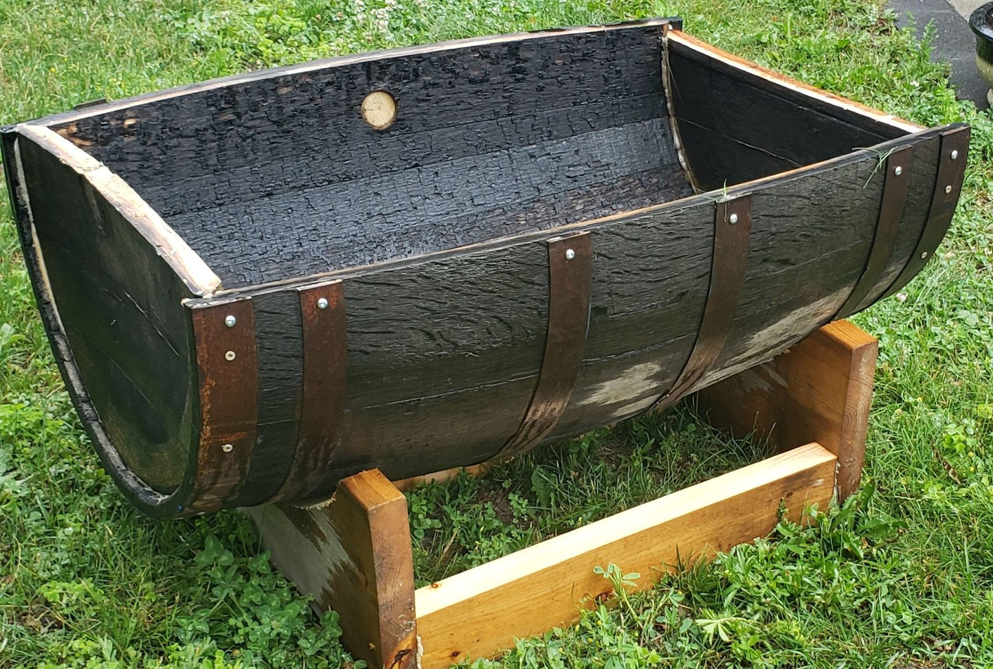 Oak Barrel Planters