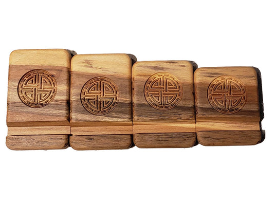 CELTIC PHONE STAND  - RECLAIMED WOOD