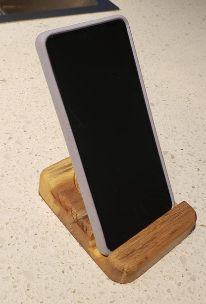 CELTIC PHONE STAND  - RECLAIMED WOOD