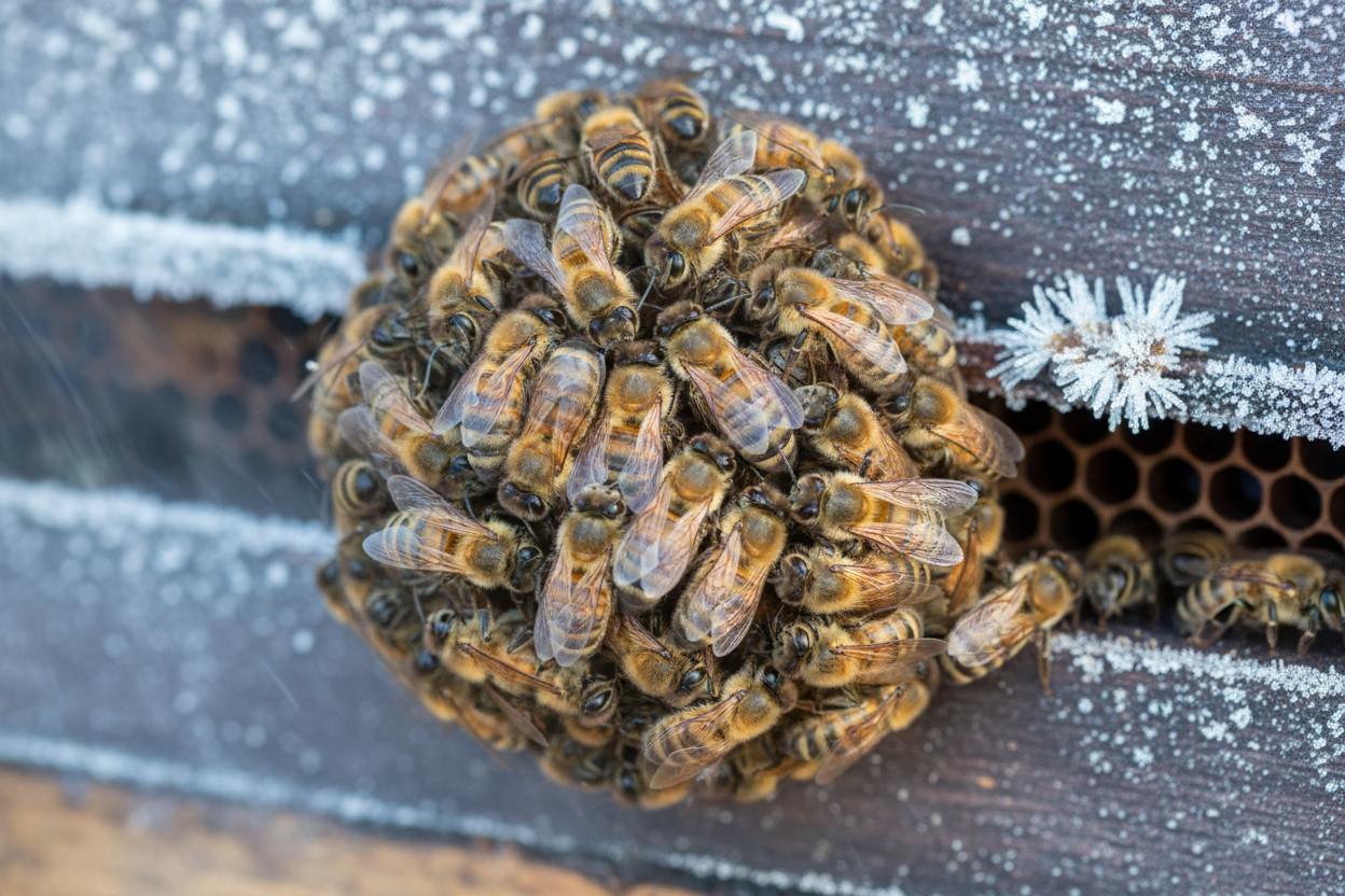winter honeybees