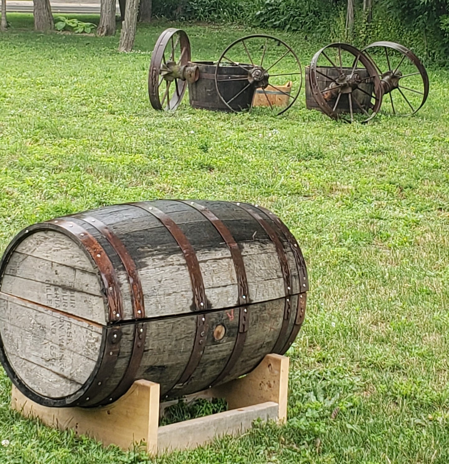 Oak Barrel Planters